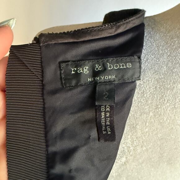 RAG & BONE | Dark Gray Enigma Stretch Denim Drop Waist Dress Racerback | Size 2 - Picture 7 of 7